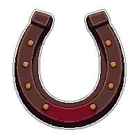 horseshoe thrown  blood stained dark