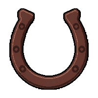 horseshoe thrown  bone handle grip
