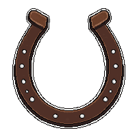 horseshoe thrown  oiled and maintained