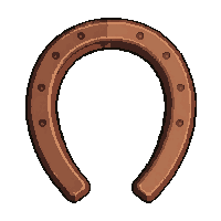 horseshoe thrown  polished show piece