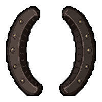 horseshoe thrown  scratched and dented
