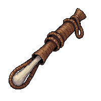lasso rope coiled  bone handle grip