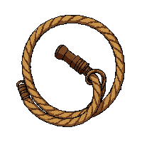 lasso rope coiled  desert dusty sand