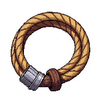 lasso rope coiled  silver inlay detail