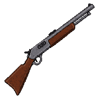 lever action rifle  nickel plated shiny