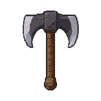 pickaxe mining  silver inlay detail