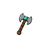 pickaxe mining  turquoise stone inlay