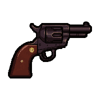 revolver six shooter  blood stained dark