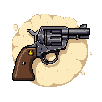 revolver six shooter  desert dusty sand