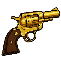 revolver six shooter  gold engraved fancy