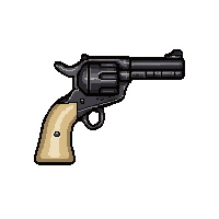revolver six shooter  ivory carved handle