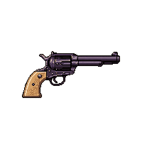 revolver six shooter  outlaw notched grip