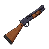 sawed off shotgun  bone handle grip