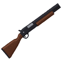 sawed off shotgun  outlaw notched grip