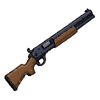 sawed off shotgun  polished show piece
