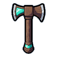 tomahawk throwing axe  turquoise stone inlay