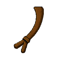 whip leather long  polished show piece