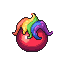 santory 28370 hair yarn rainbow