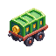 santory 27841 train car green