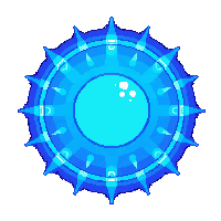 shield emitter disc flat blue projector