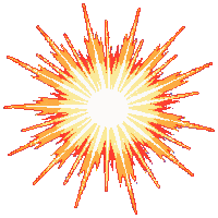 plasma explosion orange blue burst energy impact