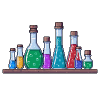 science lab equipment vials microscope hologram data