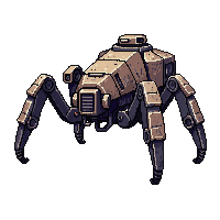spider tank four legs turret armored mechanical