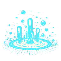 teleport effect blue particles dissolving reforming