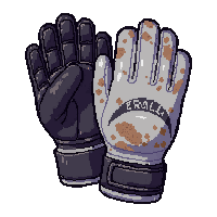 player gloves  game worn dirty