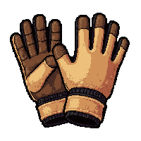 player gloves  mud covered