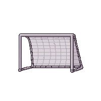 white net with posts  sun bleached white