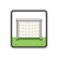 white net with posts  well used practice