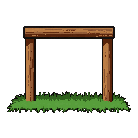 wooden crossbar goal  grass stained base
