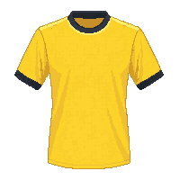 yellow team  worn and faded