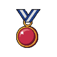 ruby special achievement  on white ribbon