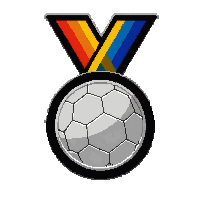 silver second place  on rainbow ribbon