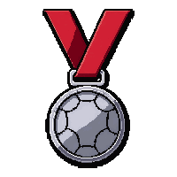 silver second place  polished shiny