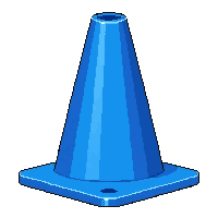 training cone  electric blue