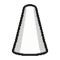 training cone  white chalk