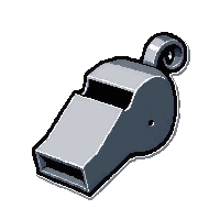 silver whistle  polished shiny
