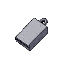 silver whistle  scuffed patina