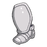white padded  heavily armored