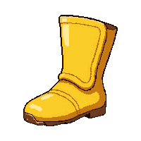 yellow foam  well worn used