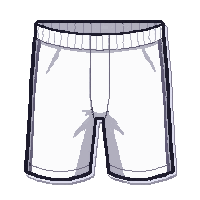 white athletic  tight fit