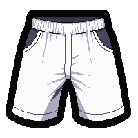 white athletic  with pocket