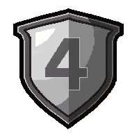 silver shield badge  modern enamel