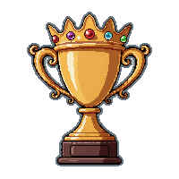 platinum crown trophy  jewel encrusted