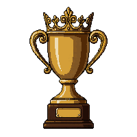 platinum crown trophy  ornate detailed