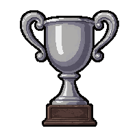 platinum crown trophy  polished silver
