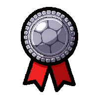 silver medal on ribbon  ornate detailed
